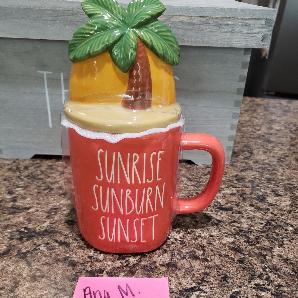 Rae Dunn SUNRISE SUNBURN SUNSET Summer Mug